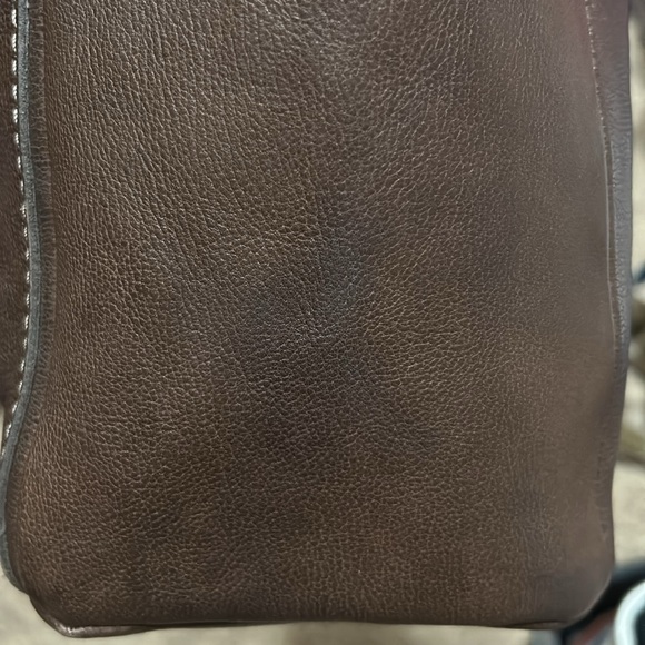 Frye Mindy Large Brown Leather Tote shoulder bag Purse - Picture 10 of 13